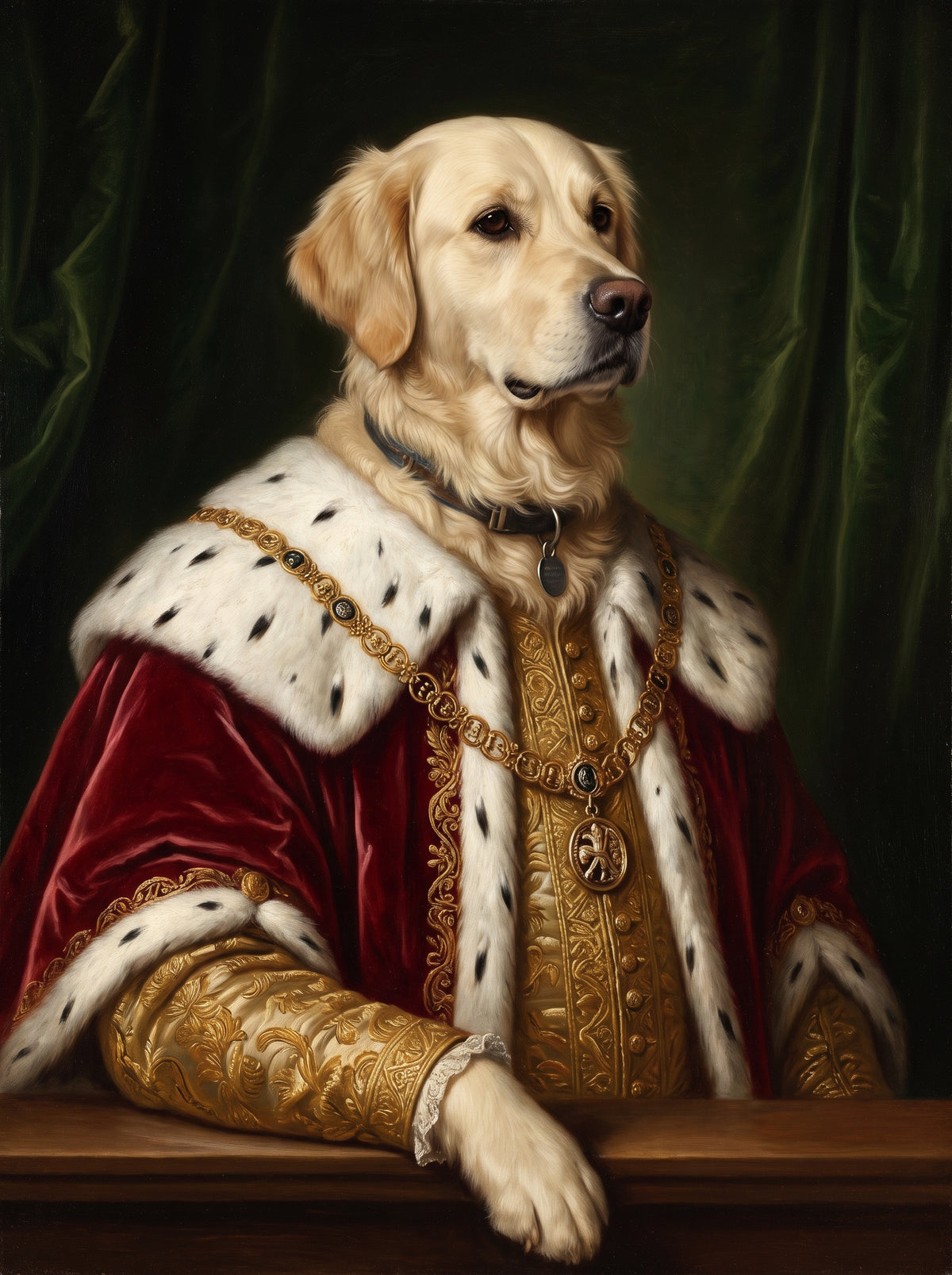 Exemple : golden retriever, style Royal
